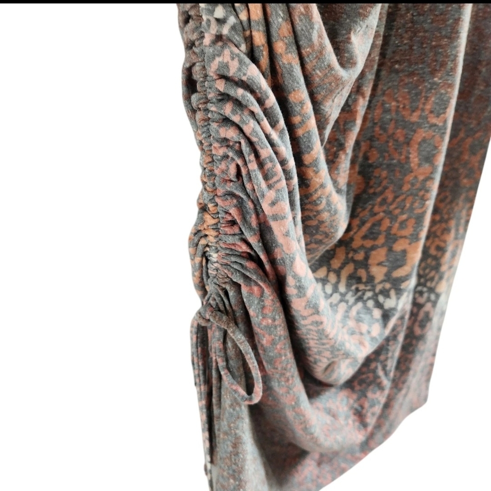 Skinnygirl Ombre Leopard Coral Connie Ruched Dress Womens Size L New NWT - Picture 6 of 7
